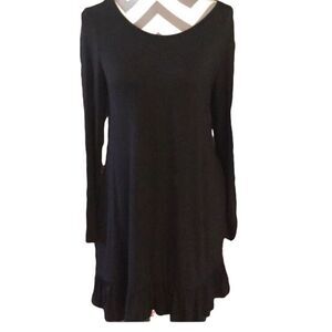 Annabelle Small Black Dress with Ruffle Hem